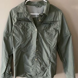 Green hiking shirt